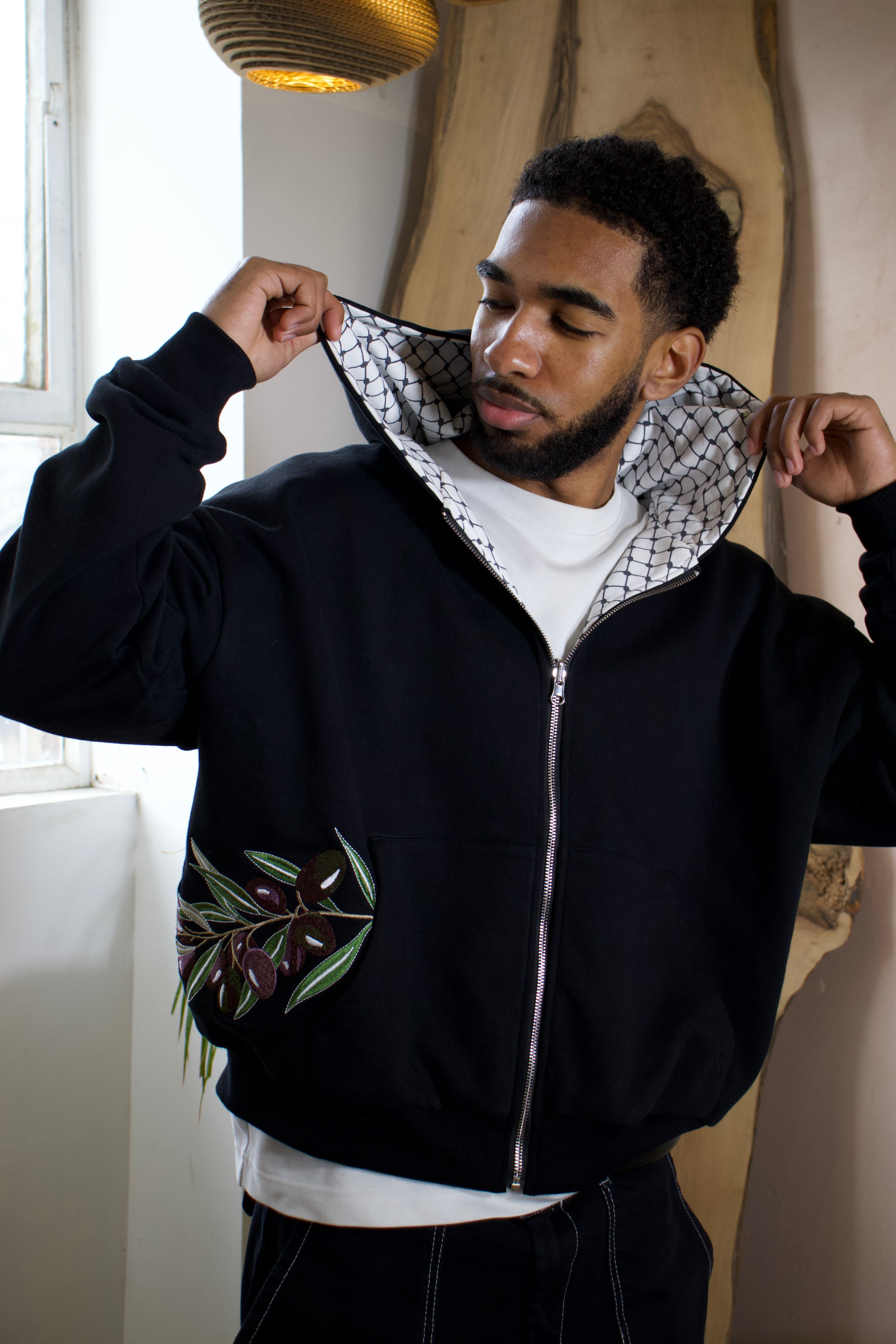 Reversible Keffiyeh Hoodie – Zenara